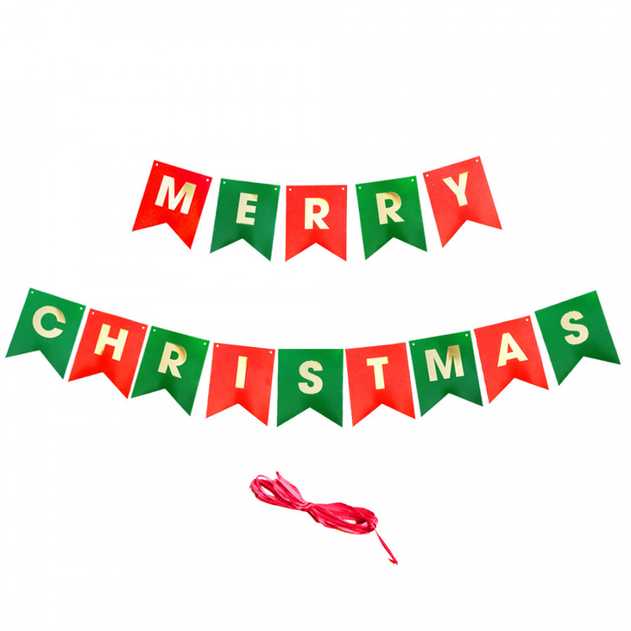 Dây treo Merry Christmas banner trang trí Noel