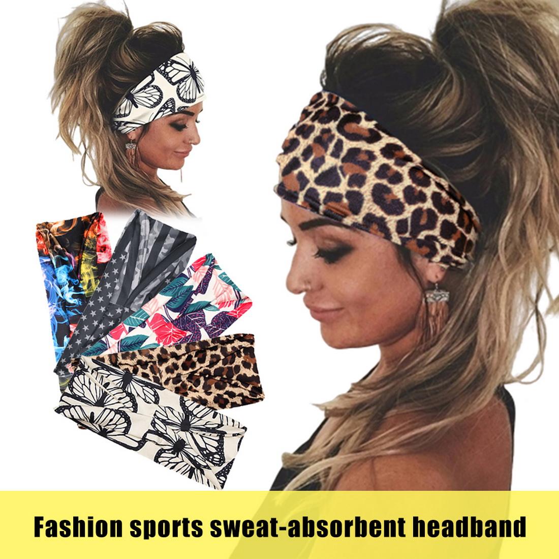 Tie Dye đạp xe Yoga Sport Sweat Band Women Sweatband cho nam giới nữ Yoga Bands Head Sweat Bands An toàn thể thao Color: E674772