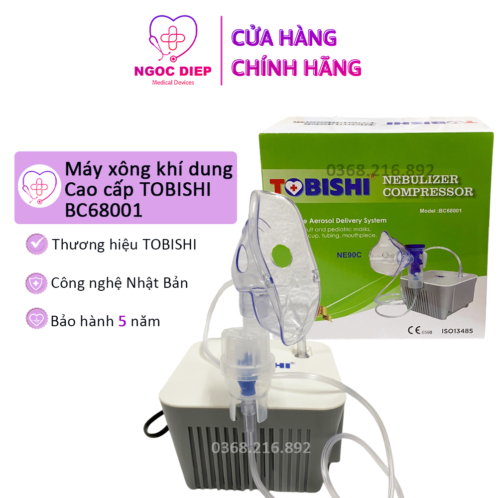 Máy xông khí dung TOBISHI BC68001 - Máy xông mũi họng cho trẻ em, người lớn