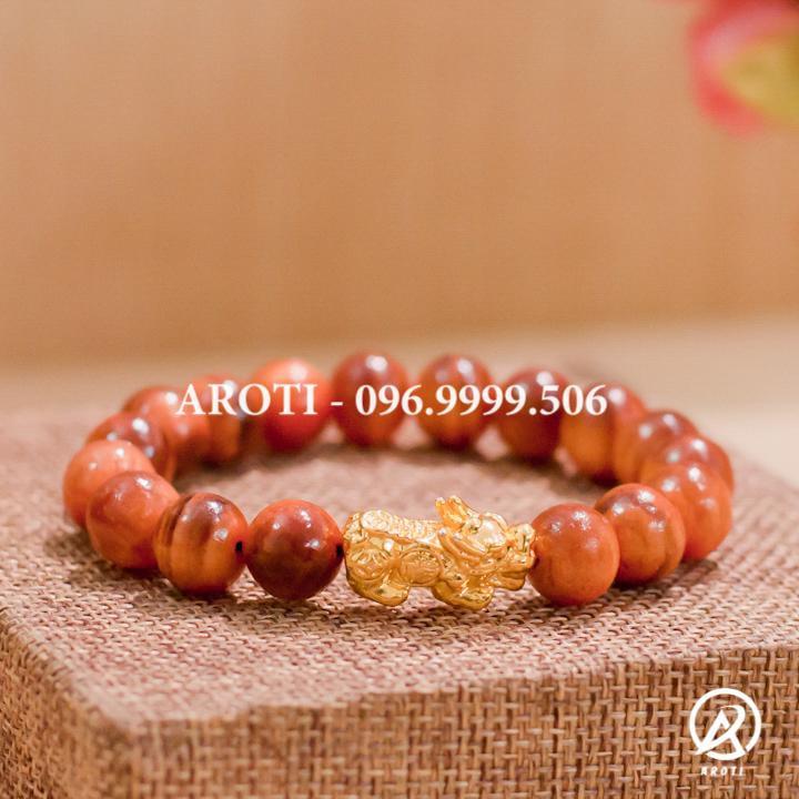 Vòng phong thủy - Vòng phong thủy nam nữ gỗ huyết long tỳ hưu tài lộc 10 mm V149-10 -SP 1