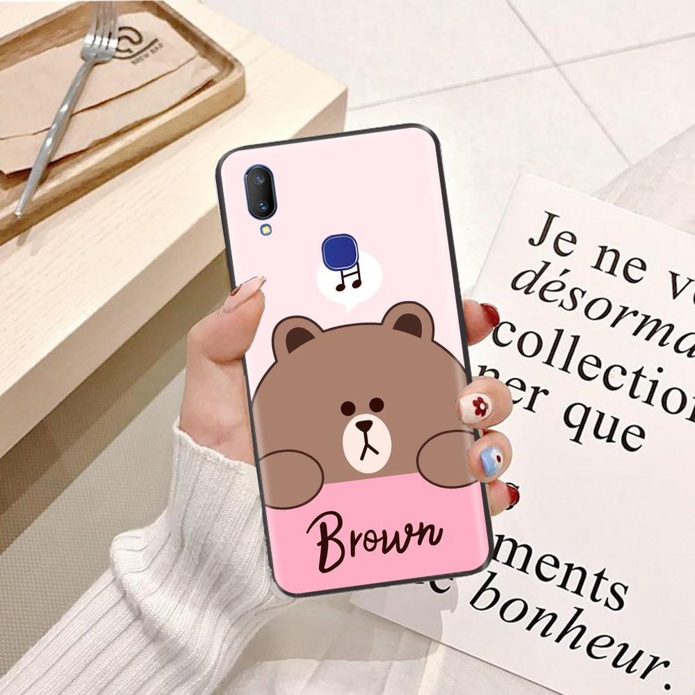 Ốp lưng dành cho điện thoại ViVo Y81 Viền dẻo TPU hình Gấu Nâu Cute