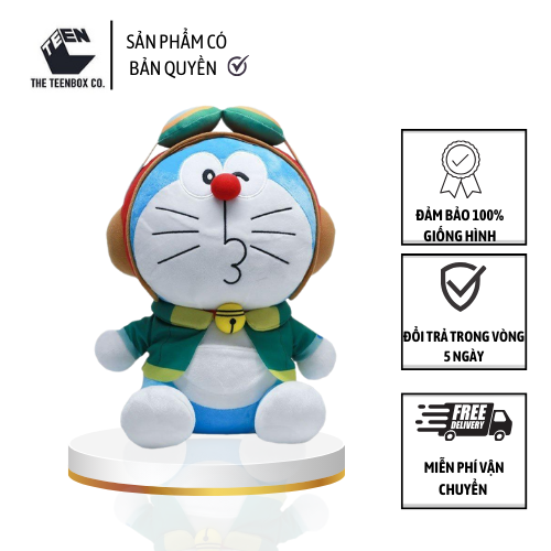 Thú bông Doraemon phim Nobita và Vùng Đất Lý Tưởng Trên Bầu Trời 2023 size M - Sản Phẩm Có Bản Quyền, Phân Phối Bởi Teenbox Thú Nhồi Bông Đồ Chơi