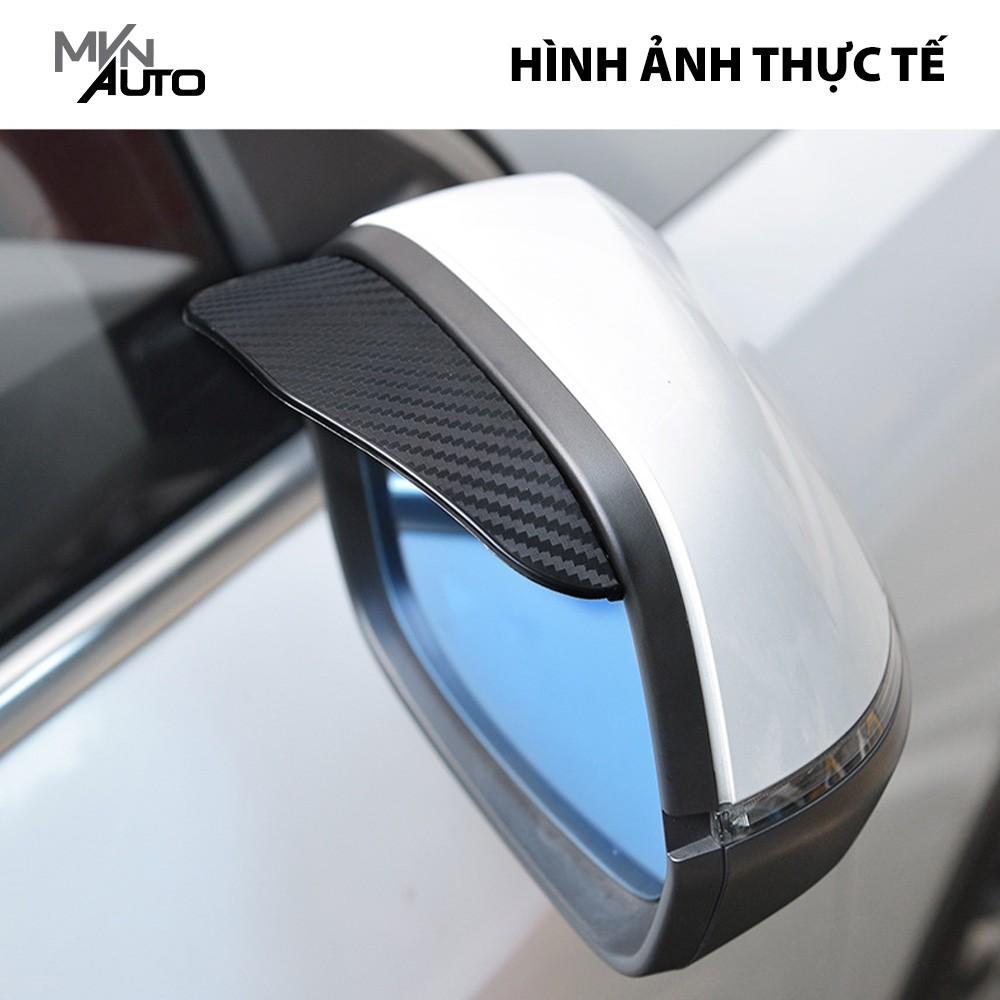 Bộ 2 Tấm Vè Che Mưa Chống Bám Nước Gương Chiếu Hậu Ô Tô Vân Carbon Thể Thao