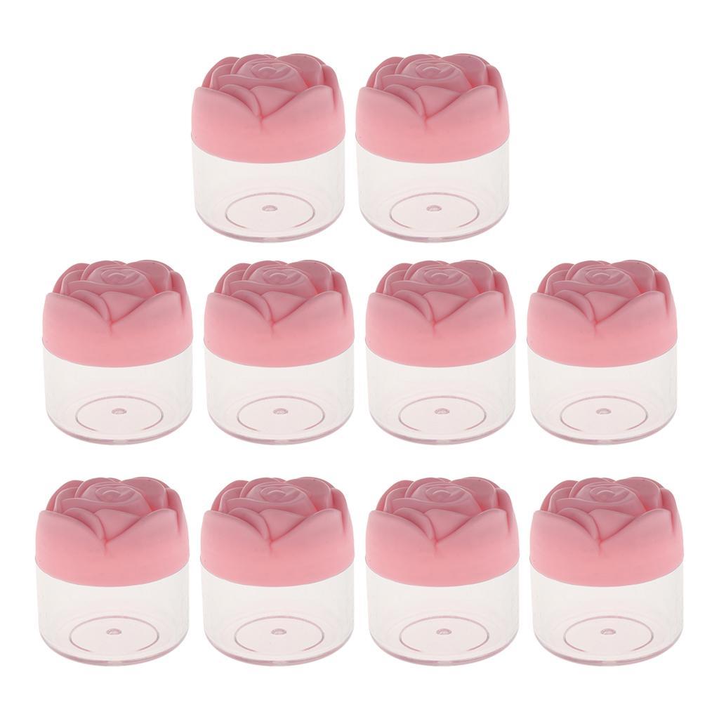 10pcs Empty Makeup Cream Storage Containers Case Jar Pot