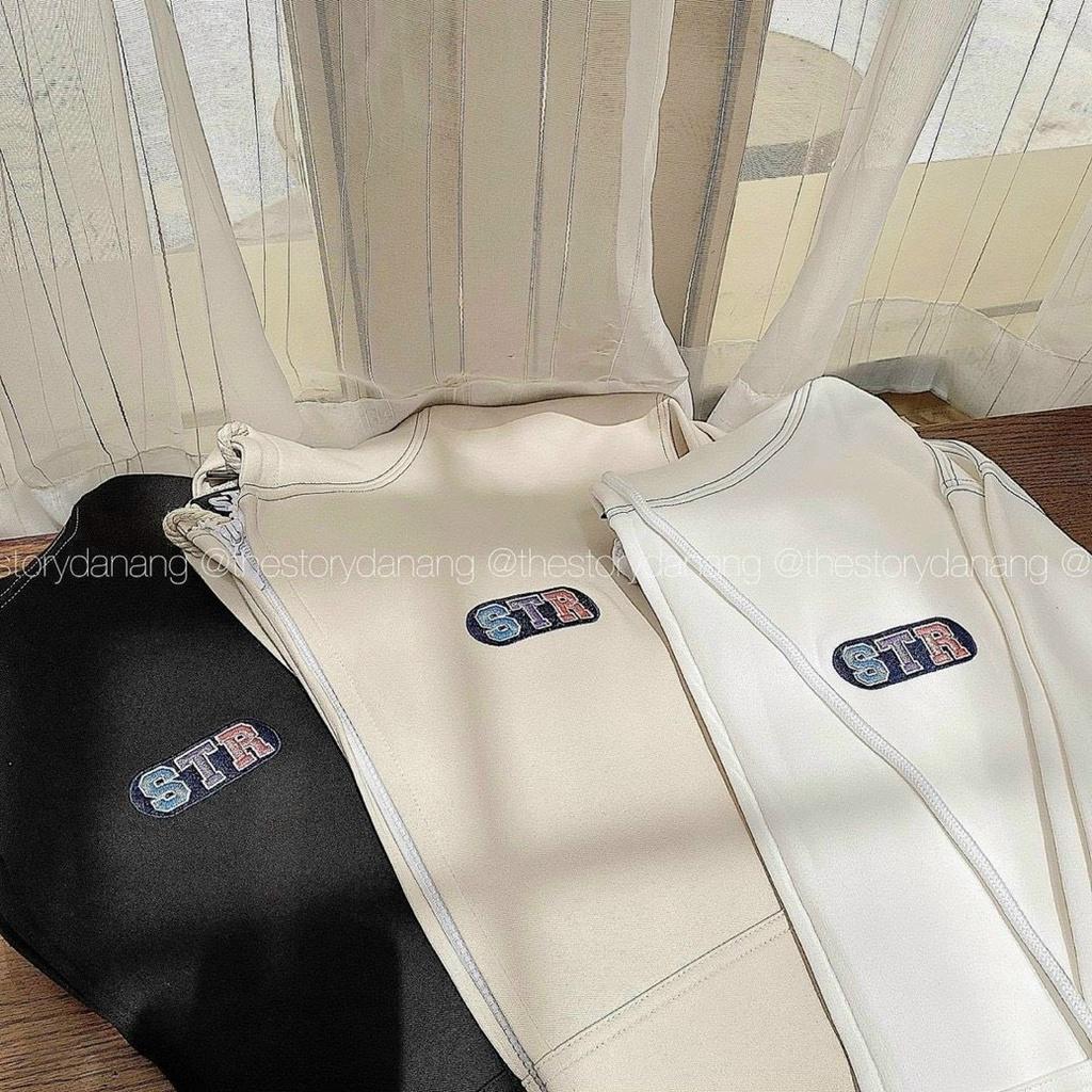 Áo Khoác Hoodie Kiểu Zip Kéo Logo Thêu Chữ STR Có Nón Rộng Chất thun Nỉ Mềm Thời Trang Hot Trend Mới
