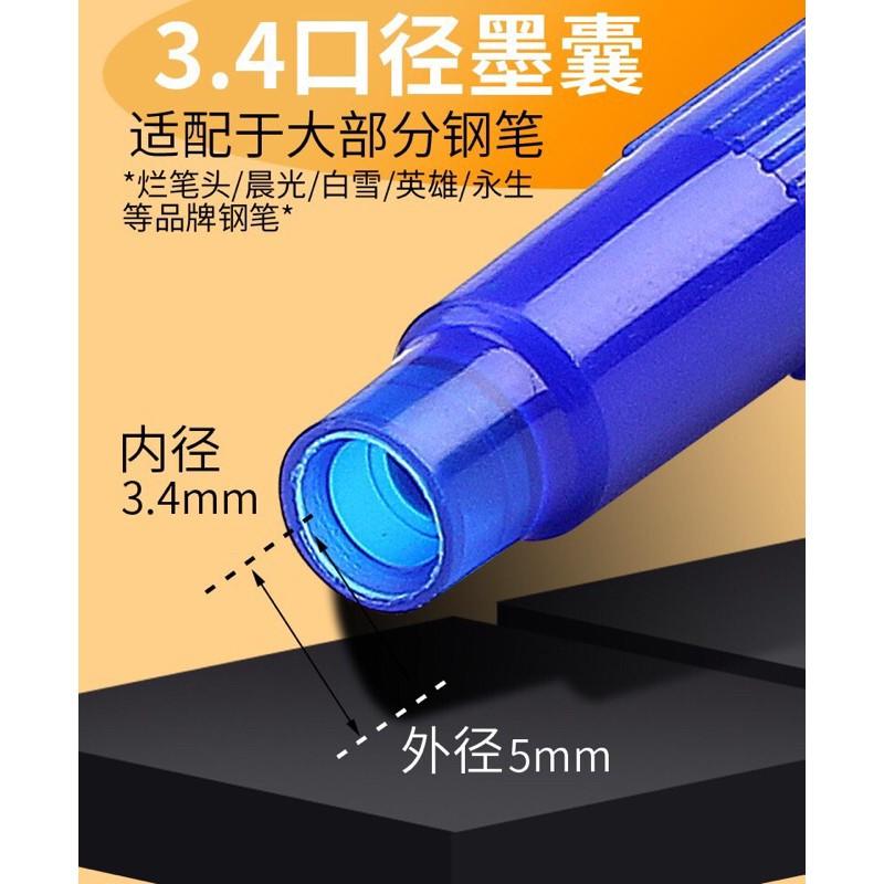 Set 10 ống mực xoá được, ống mực thay thế bút máy