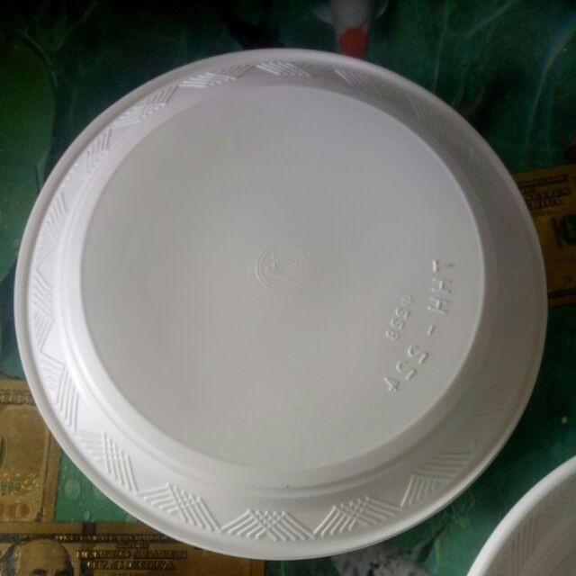 Dĩa tròn nhựa lớn 10 cái