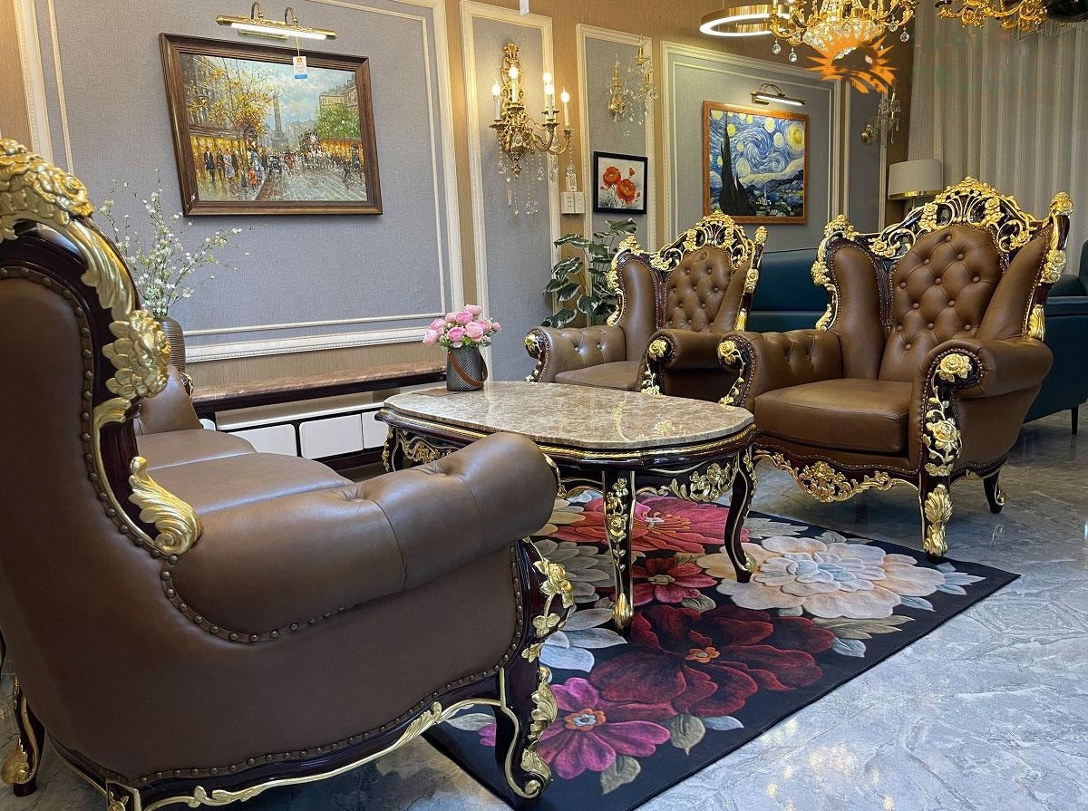 Combo ghế sofa băng da bò Italy Juno sofa màu nâu SFBCT18 2m2/1m2 hàng cao cấp chuẩn da bò nhập khẩu Ý