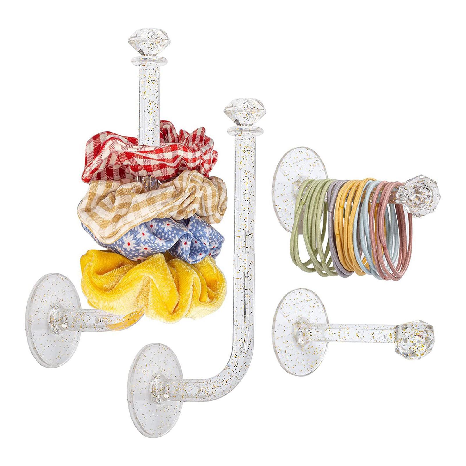 Hairpin Storage Rack Wall Mount Transparent Hook for Office Kitchen Bathroom