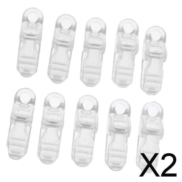 2x10 Pieces Plastic Tie Down Emergency Awning Set Tarp Clips Tent Clamp Clear