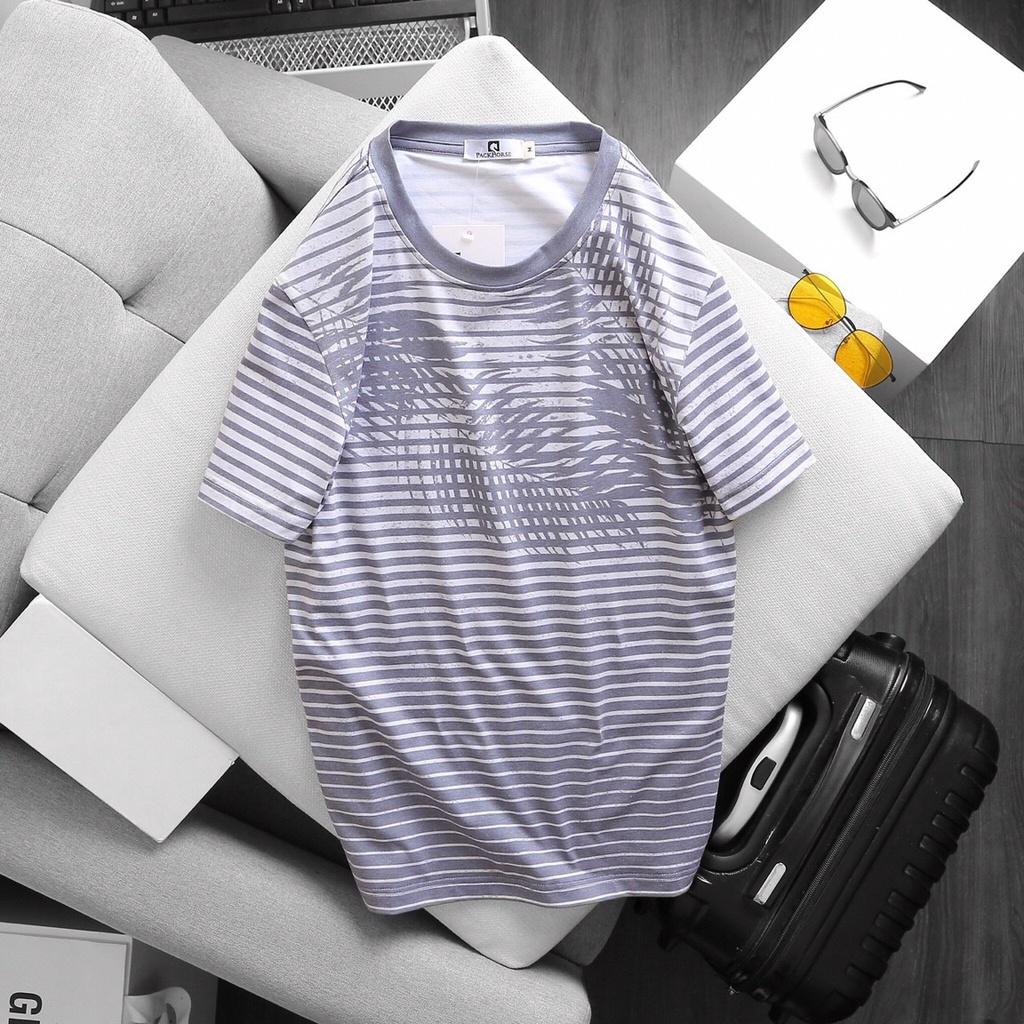 Áo thun nam cổ tròn HÀN QUỐC vải Cotton co giãn,dày dặn, form regular fit