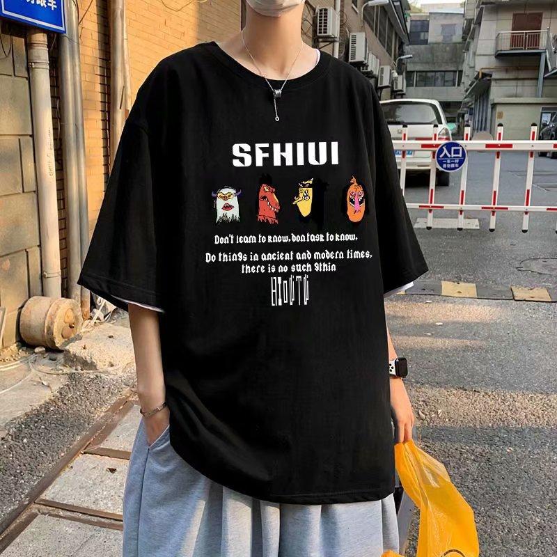 Áo Thun Ngắn Tay In Chữ 2 Màu