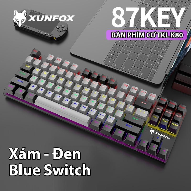 Bàn phím cơ Coputa Bàn phím máy tính laptop chơi game TKL gaming Full LED K80