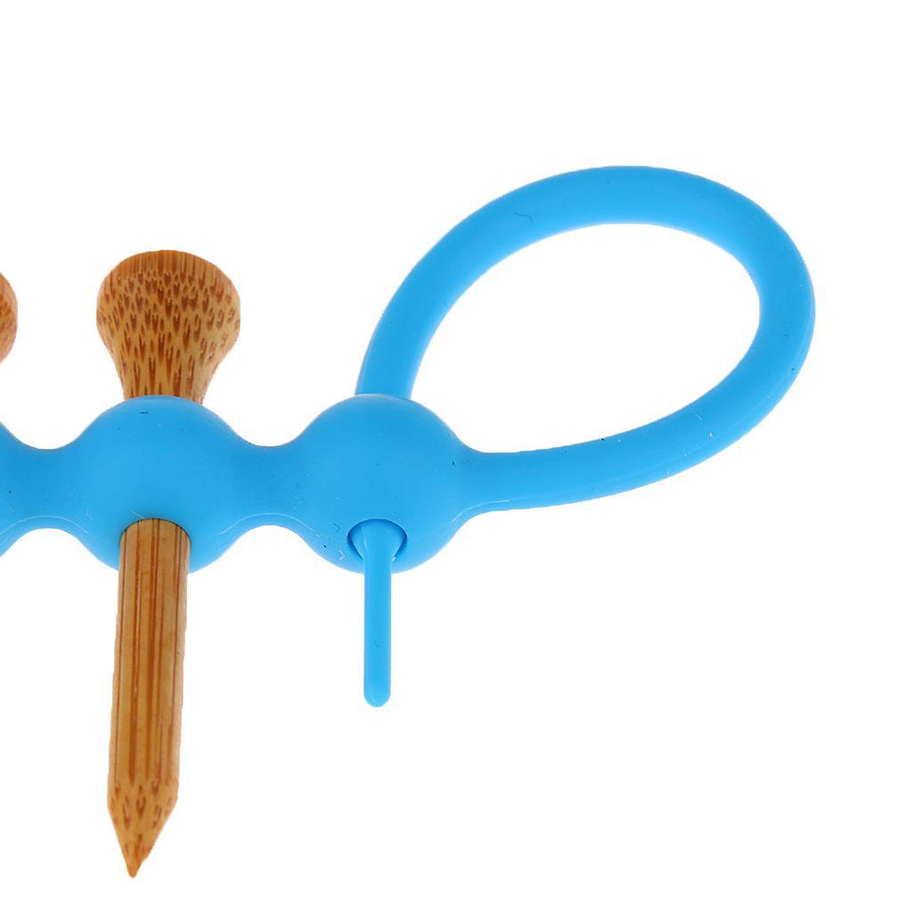 2Pcs Mini Golf Tee Holder  Clip And 8 Pieces Wood golf professional tees Set