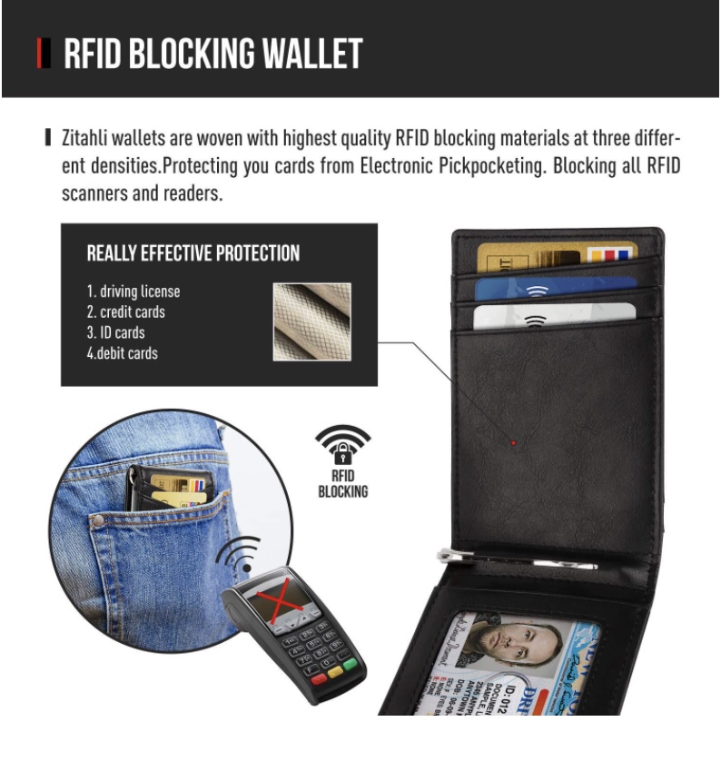 Kẹp tiền từ tính đựng thẻ đa năng BlackMan Money Clip RFID