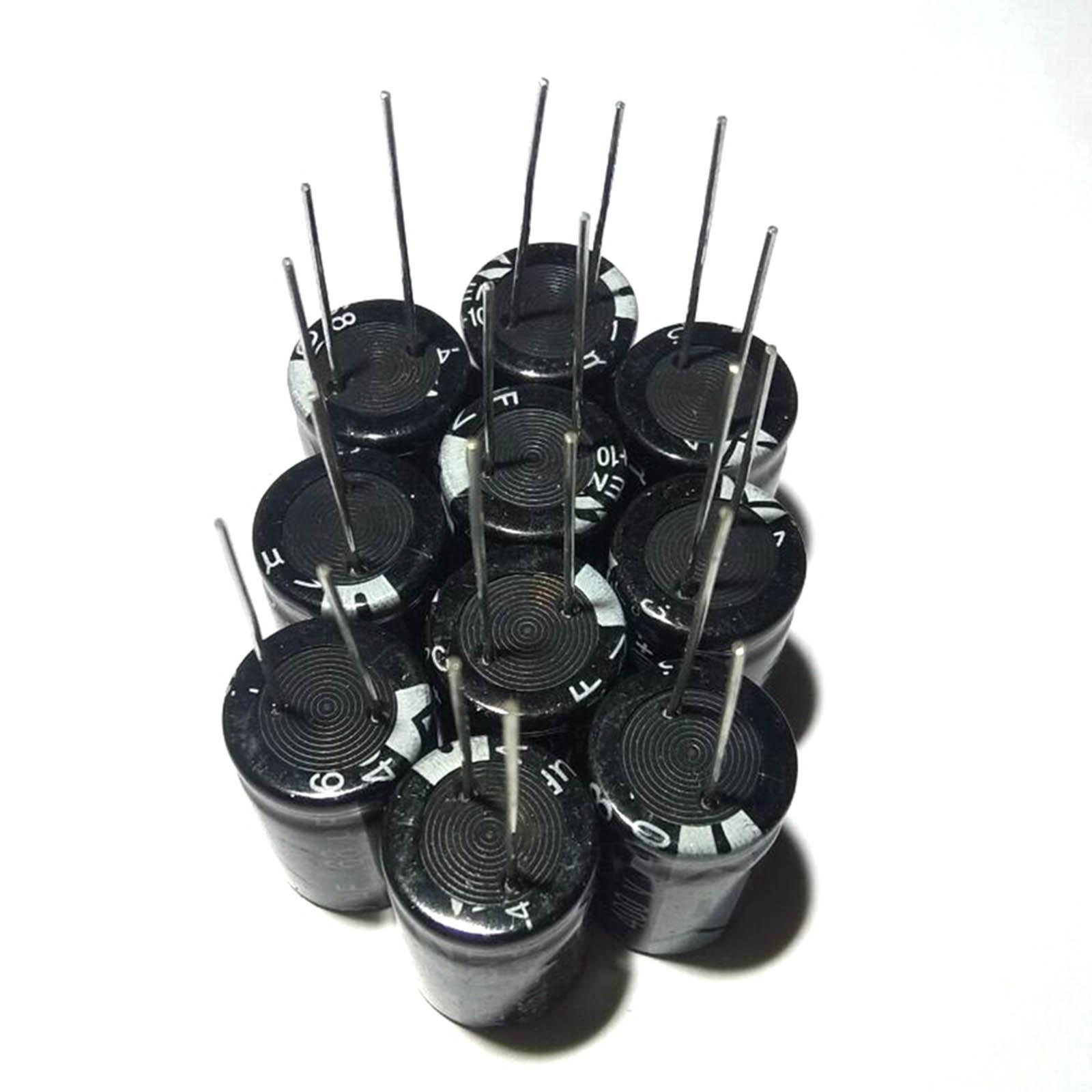 10 Pieces Electrolytic Capacitors, Radial Long Leads Electronic Component Set
