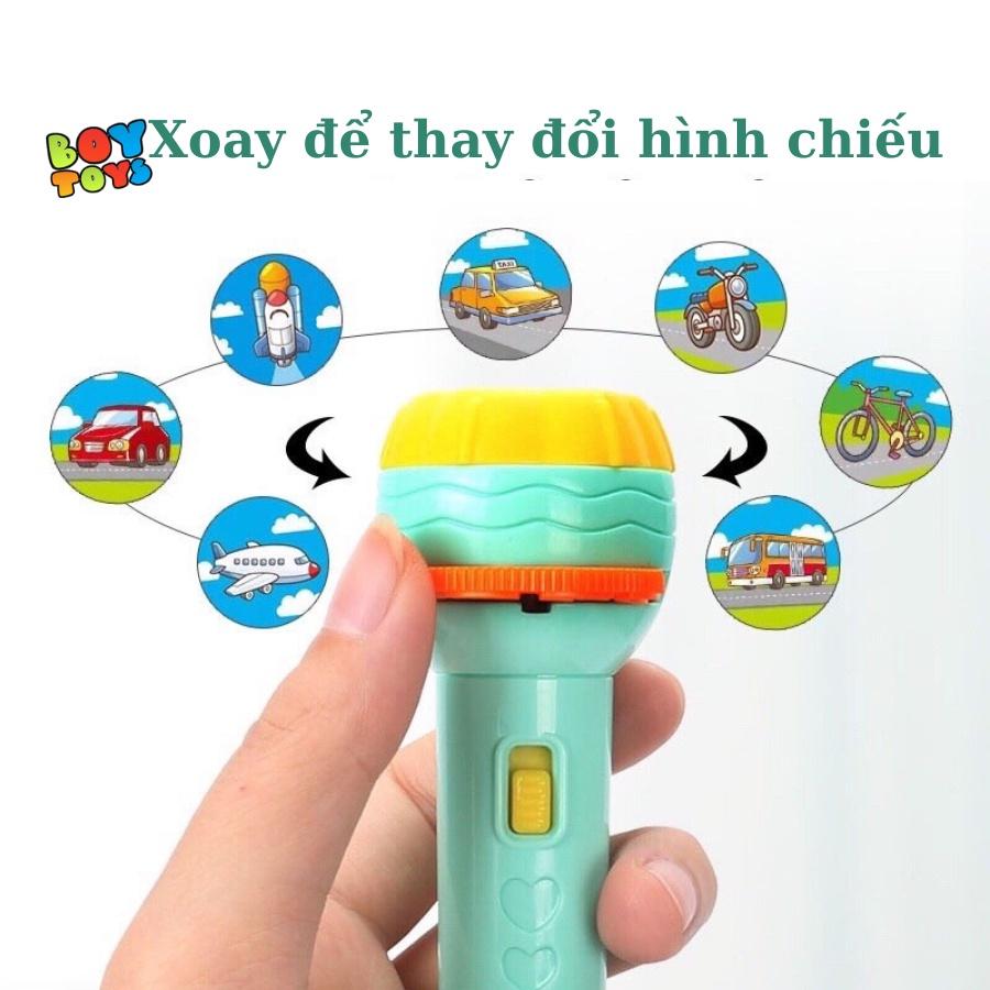 Đèn pin chiếu hình 80 hình động vật ngộ nghĩnh, sắc nét, đồ chơi giáo dục sớm giúp bé nhận biết con vật