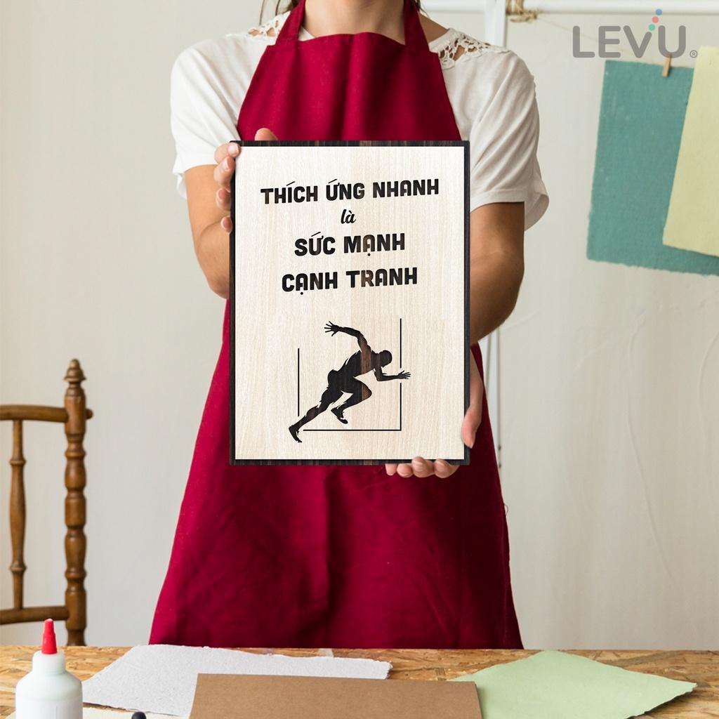 Tranh slogan doanh nghiệp LEVU LV136 "Thích ứng nhanh là sức mạnh cạnh tranh"