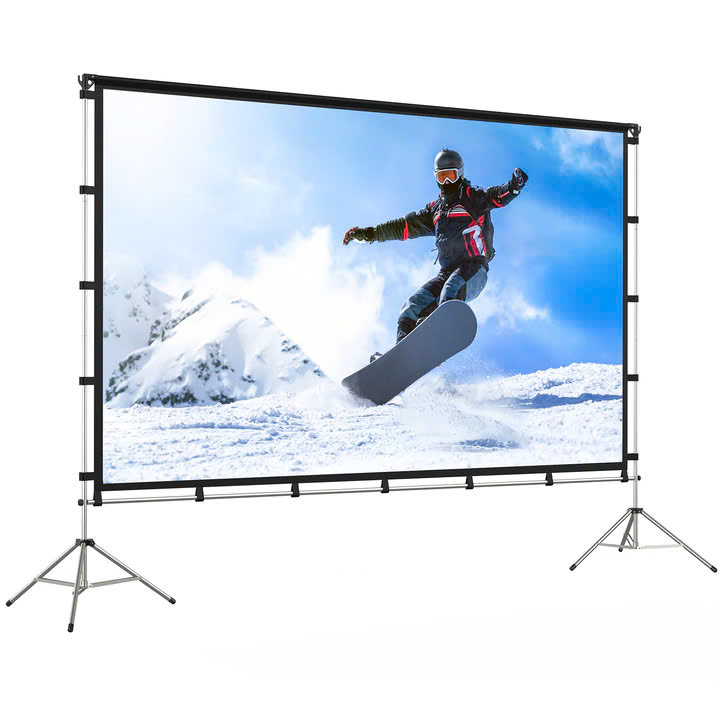 Màn Chiếu Khung Di Động 2 Chân Tripod Apollo 100-120 Inch, Tỷ Lệ 16:9 - Gấp Gọn, Trình chiếu ngoài trời - Hàng nhập khẩu