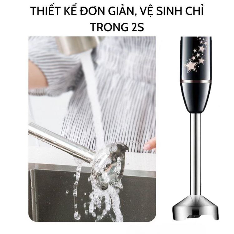 Máy xay cầm tay SOKANY SK-02013, công suất 600W nhỏ gọn chống văng tiện lợi dễ vệ sinh - HÀNG CHÍNH HÃNG - DELIYA