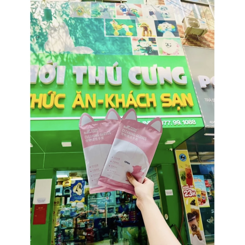 Găng tay tắm khô dành cho thú cưng
