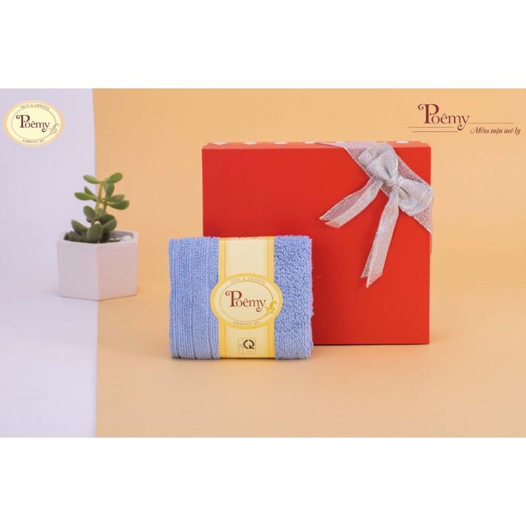  Combo 10 khăn mặt chữ nhật Poemy KT 29x45 cm (Chách inbox với shop để chọn màu)