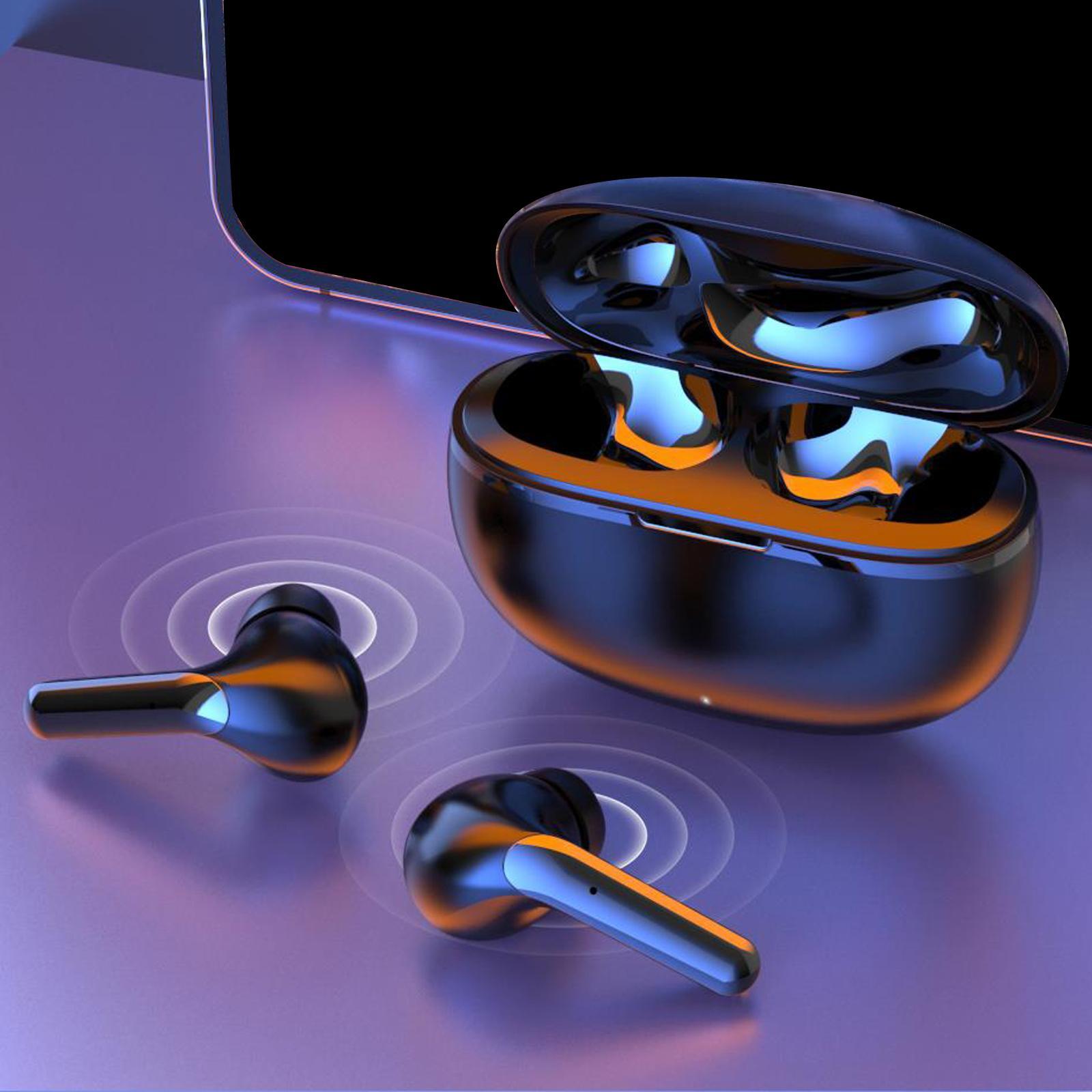 In Ear Earbuds V5.3 Earphones Comfortable Wear Hands Free  Control Sports Earphones Black Headphones for Workout Driving