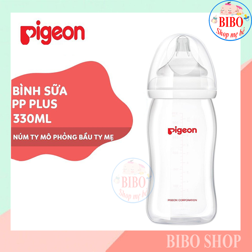 BÌNH SỮA CỔ RỘNG PIGEON PP PLUS 330ml