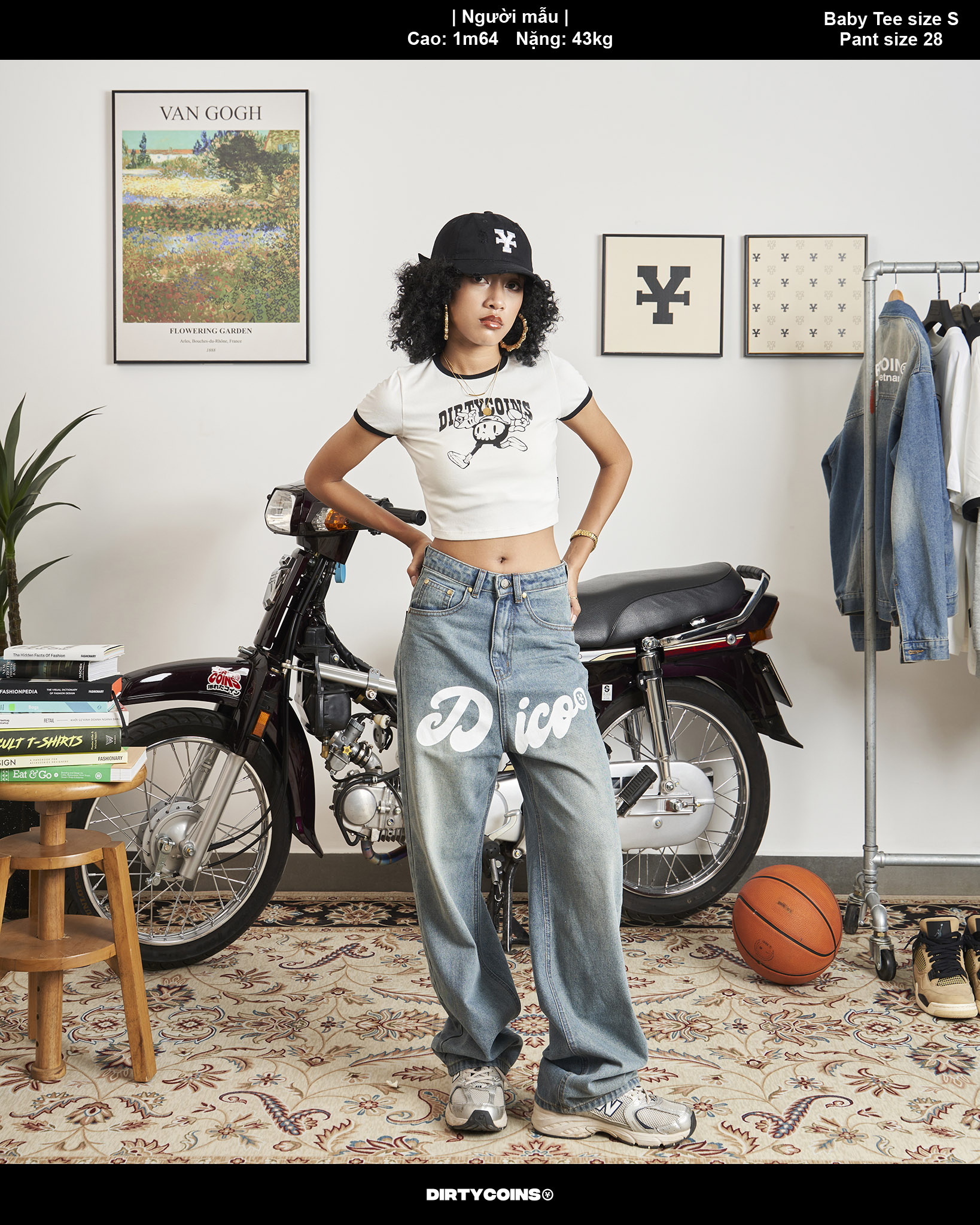 Quần DirtyCoins Dico Comfy Wide Leg Women Jeans - Moss Blue