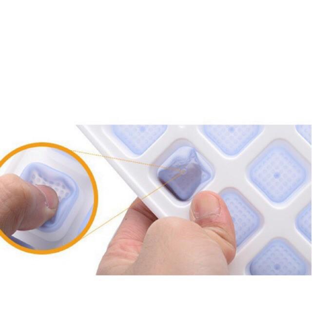 Khay Vỉ Làm Đá Đá Silicon Có Nắp Đậy 14 Viên, Khay Đựng Đá Tủ Lạnh, Làm Đá Thạch Kem Bảo Quản Tốt.