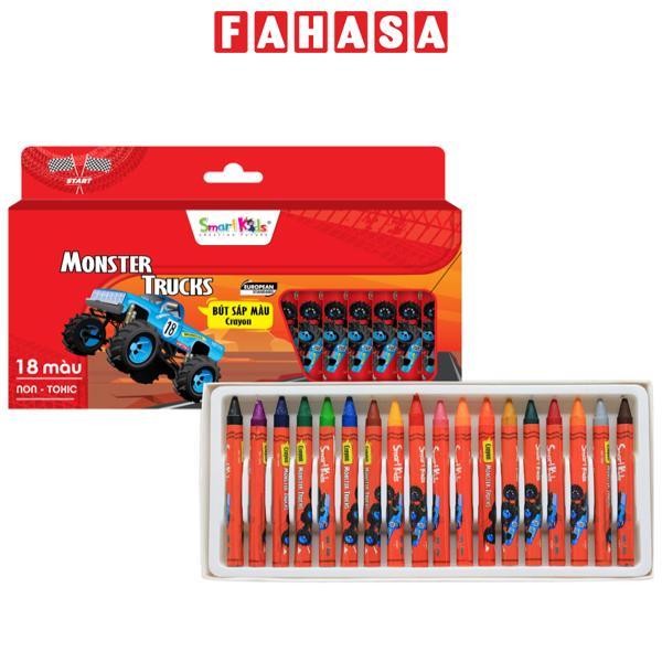 Hộp 18 Sáp Màu Monster Truck - Smart Kids CR10