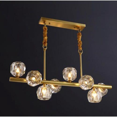 Đèn Chùm Trang Trí Phòng Khách Đèn Chùm Hera Pha Lê 9557-8 Bóng Mang phong cách hiện đại trang trí nội thất sang trọng