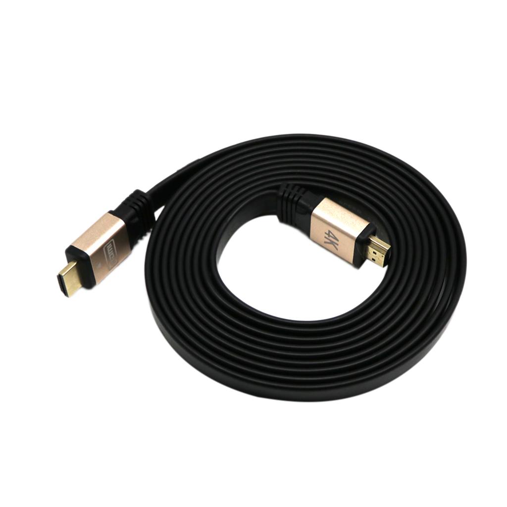 HDMI Cable , HDMI 2.0  Ready - 30AWG Flat Cord - High Speed 18Gbps - Gold Plated Connectors - Ethernet, Audio Return - Video 4K 2160p, HD 1080p, 3D  for Xbox PlayStation PS3 PS4 PC Apple TV 1m/1.8m/3m/5m