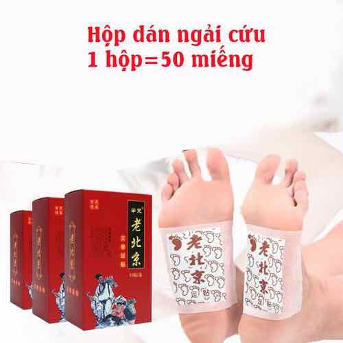 Hộp 50 miếng dán ngải cứu thải độc chân