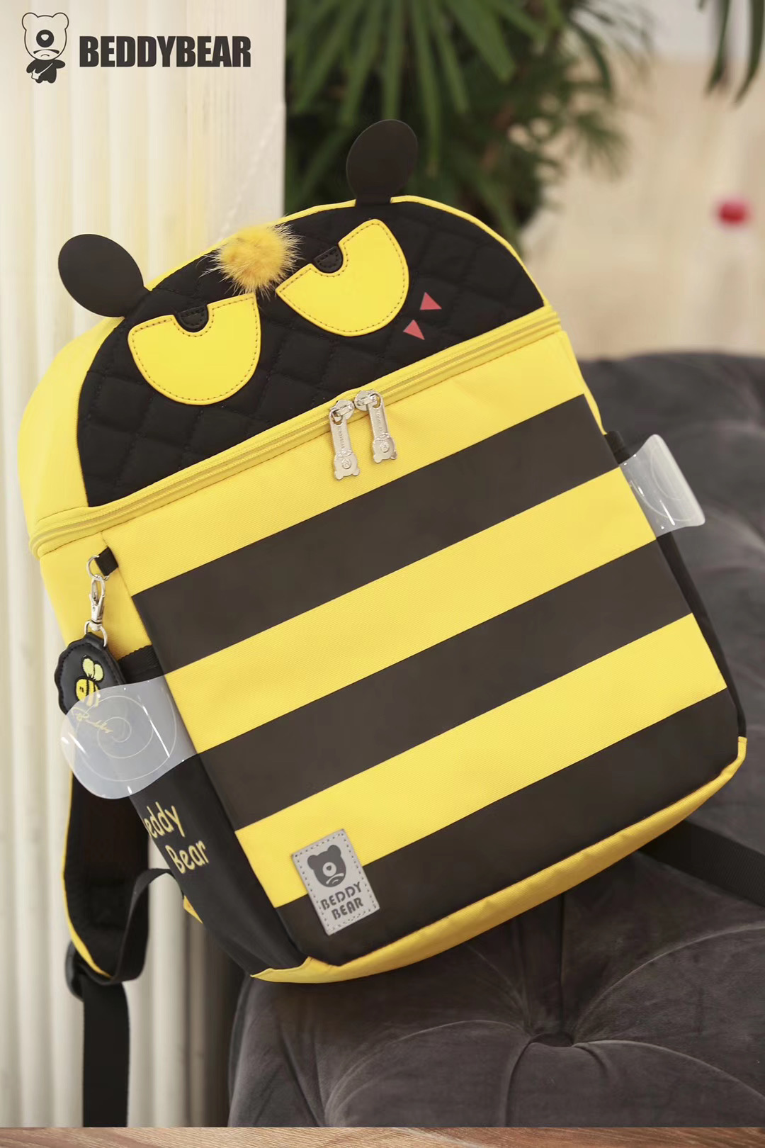 Balo Cho Bé 4 tuổi Beddybear dòng Cute Bag dành cho Bé Học Mầm non Mẫu giáo - họa tiết Ong Vàng Chống gù lưng - sản phẩm chính hãng bảo hành 2 năm