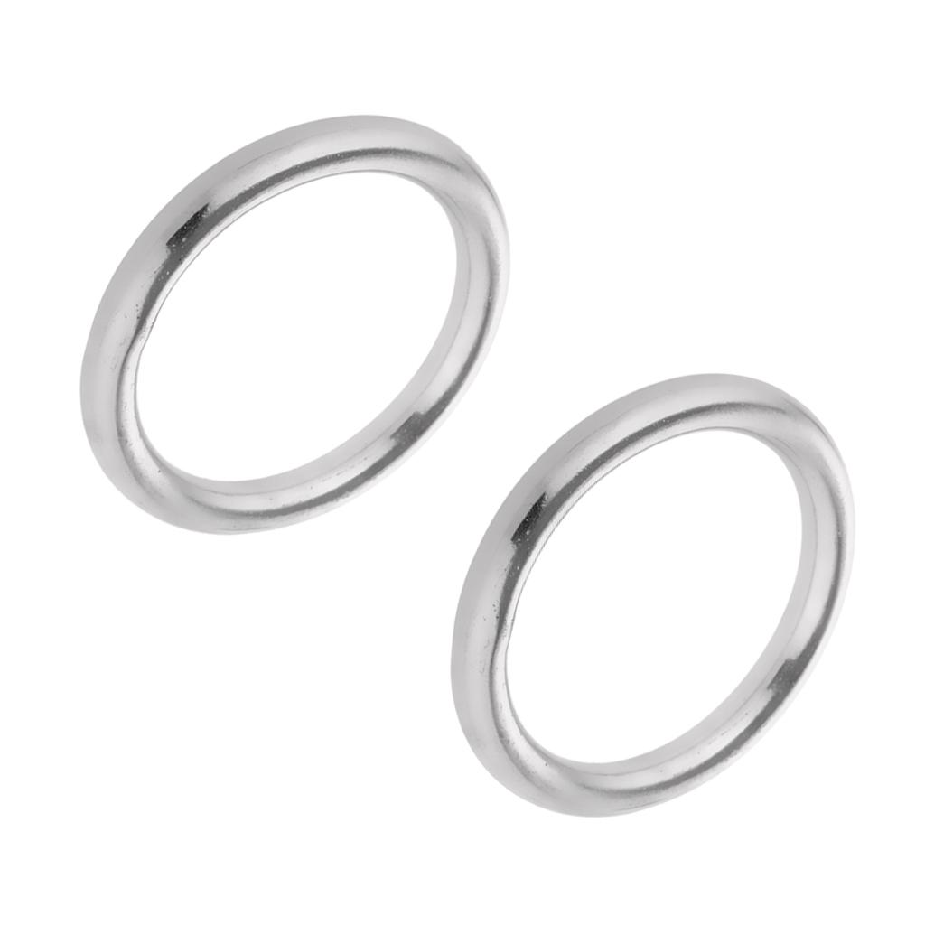 2x1 Pair of Smooth Welded Polished Boats Marine Stainless Steel O 5 X 25 Mm