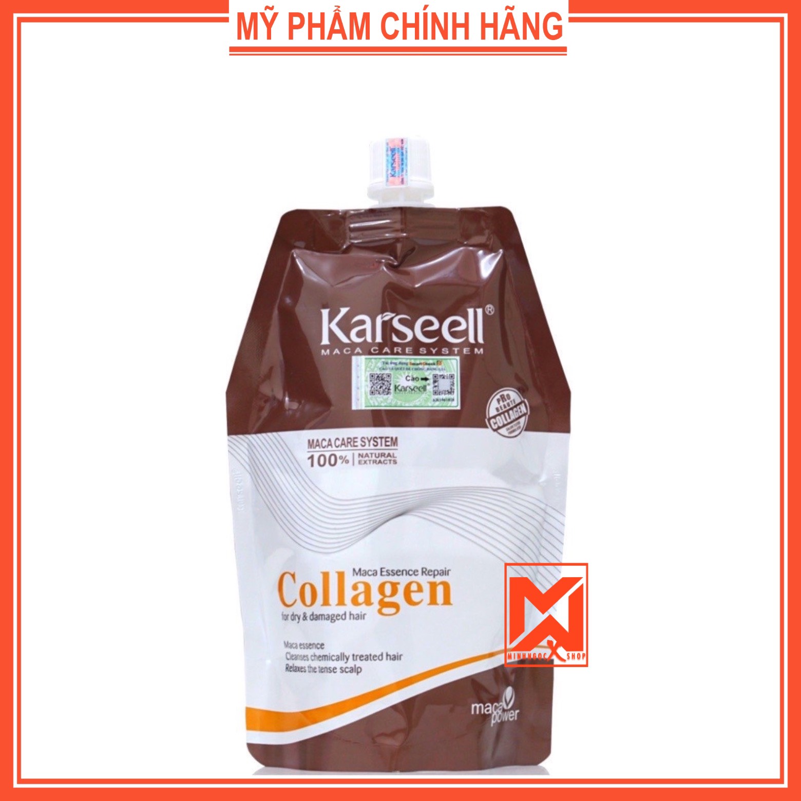 Kem ủ tóc phục hồi siêu mượt Collagen KARSEELL dạng túi 500ml