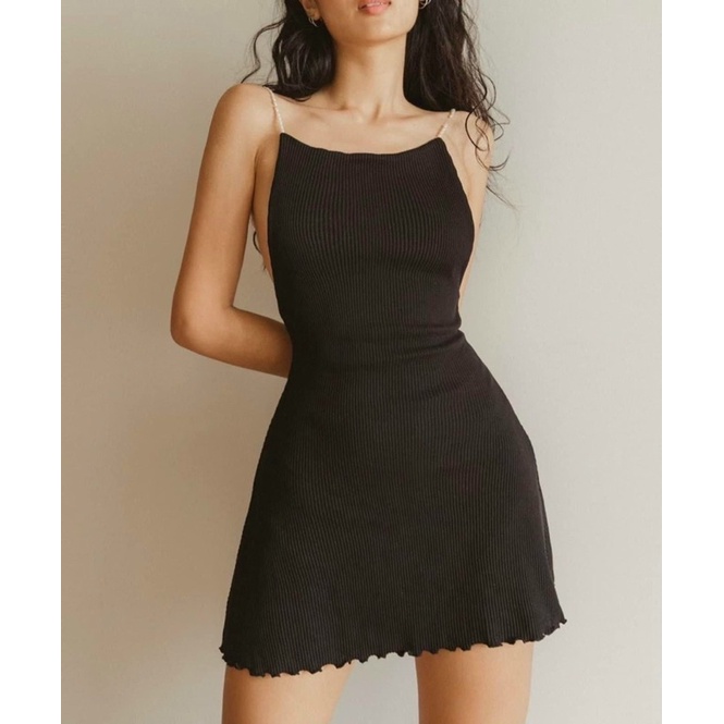 ĐẦM BODY 2 DÂY PHỐI NGỌC HỞ LƯNG