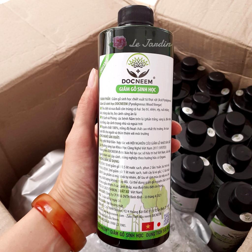 GIẤM GỖ sinh học Docneem phòng ngừa nấm lá, vi khuẩn, xua đuổi côn trùng và sâu bọ gây hại trên cây trồng
