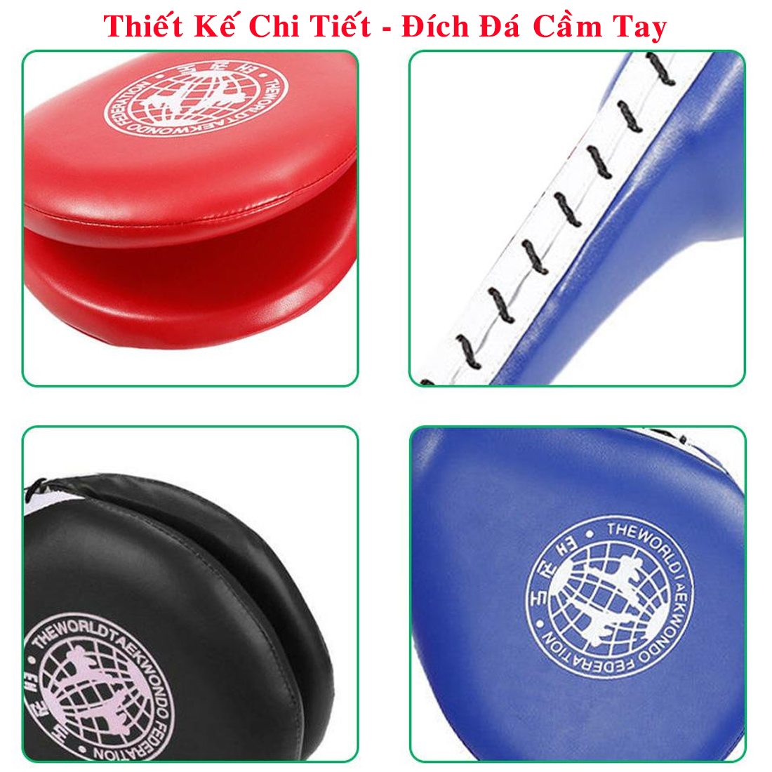 Đích Đá Tập Võ Thuật Cầm Tay Taekwondo, Vovinam, Karatedo Bằng Da PU Cao Cấp Cho Trẻ Em Và Người Lớn Chính Hãng miDoctor