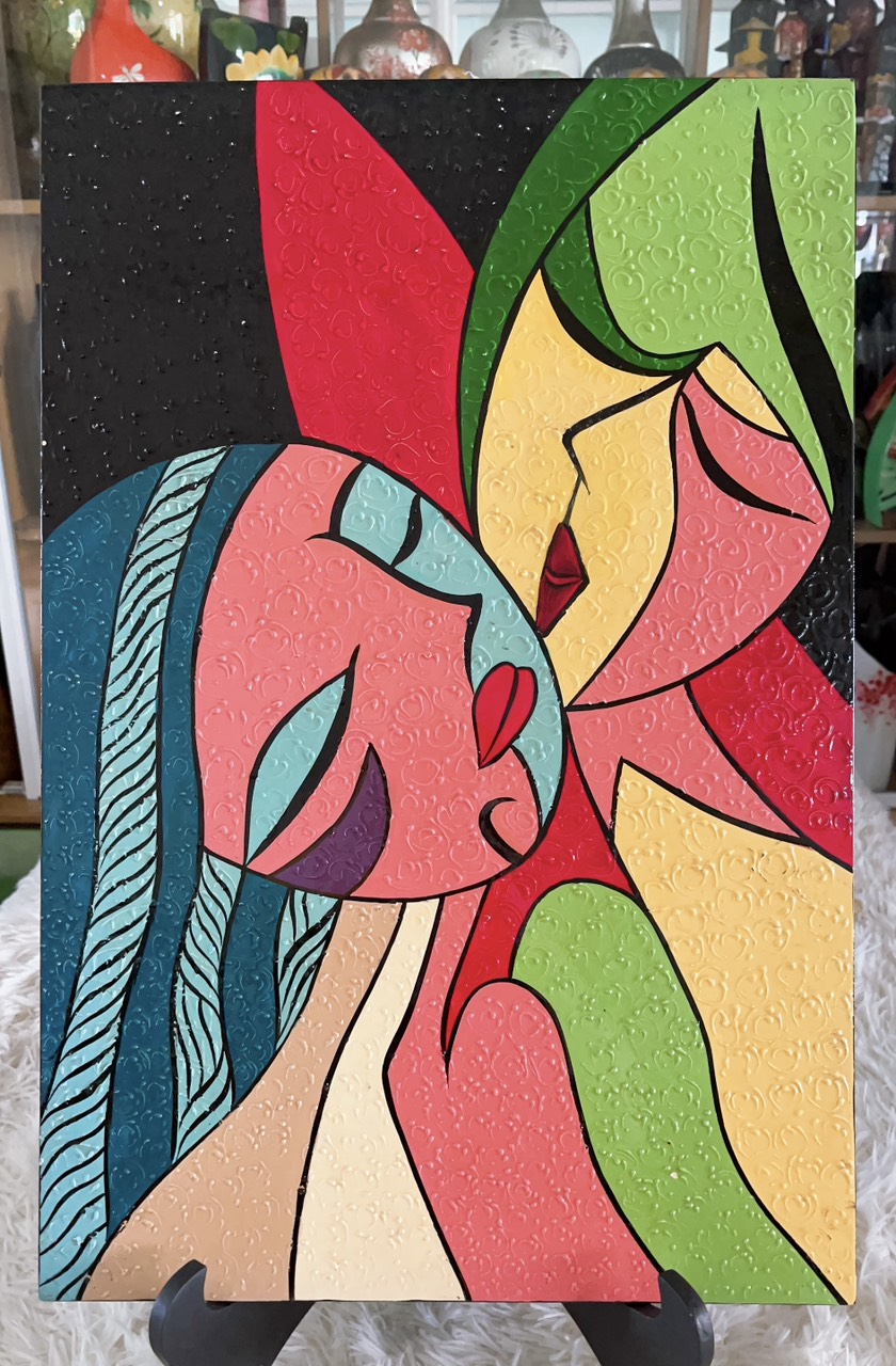 Tranh Sơn Mài - Họa Tiết PICASSO - Nghệ thuật trừu tượng - Size: 15x20 cm | 20x30 cm | 40x60 cm