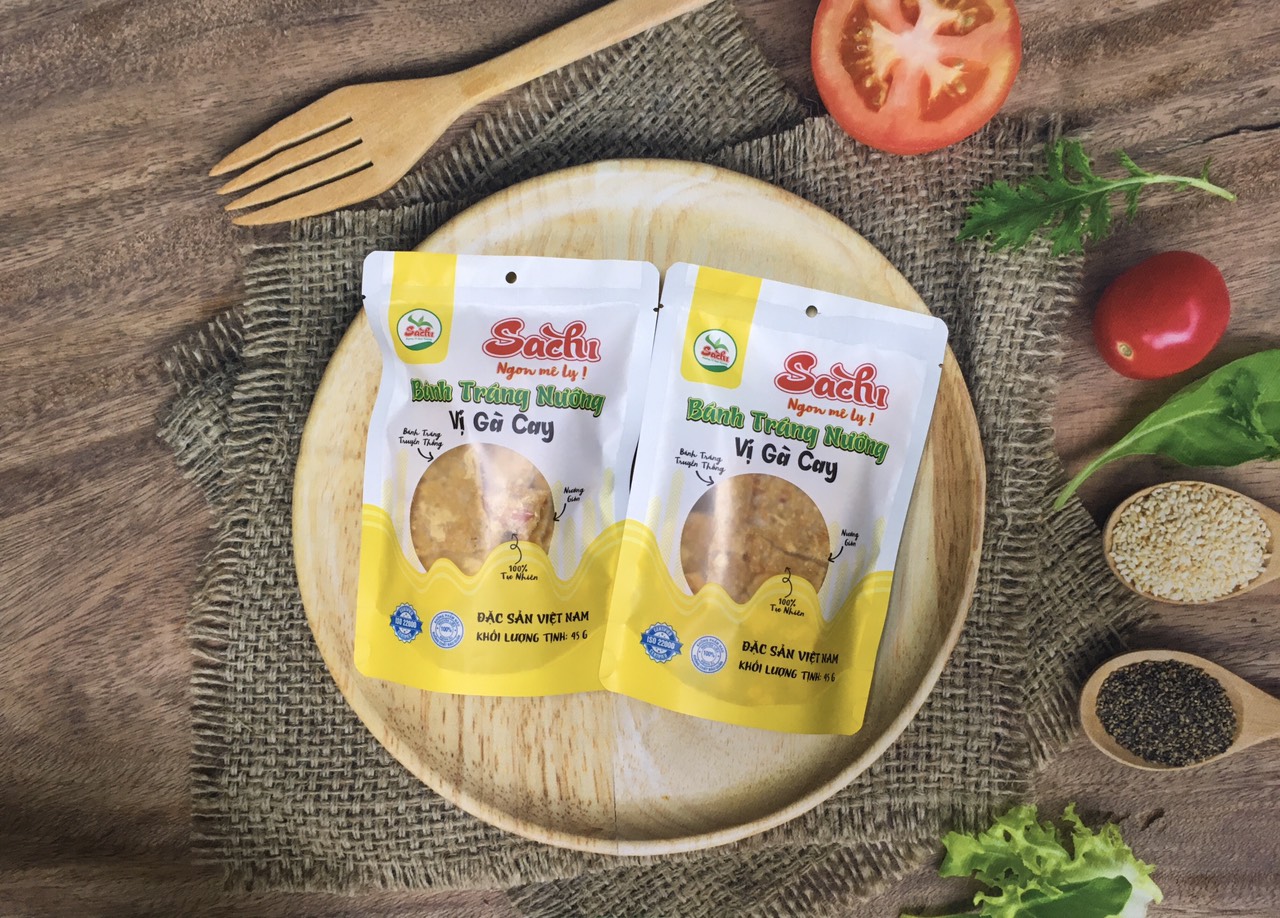 Bánh Tráng Nướng Trộn Chà Bông Gà Sachi 45gram