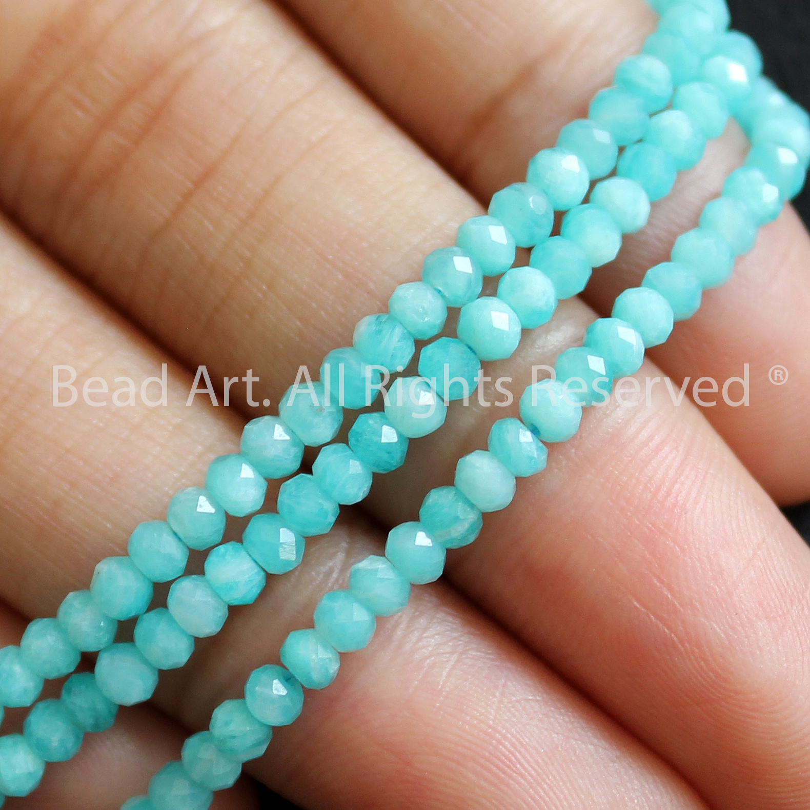 3x2MM Đá Thiên Hà, Amazonite, Xanh Ngọc Giác Cắt Thiên Nhiên Size Mini , Phối Vòng Tay Phong Thuỷ, Chuỗi Hạt, Mệnh Thuỷ, Mộc