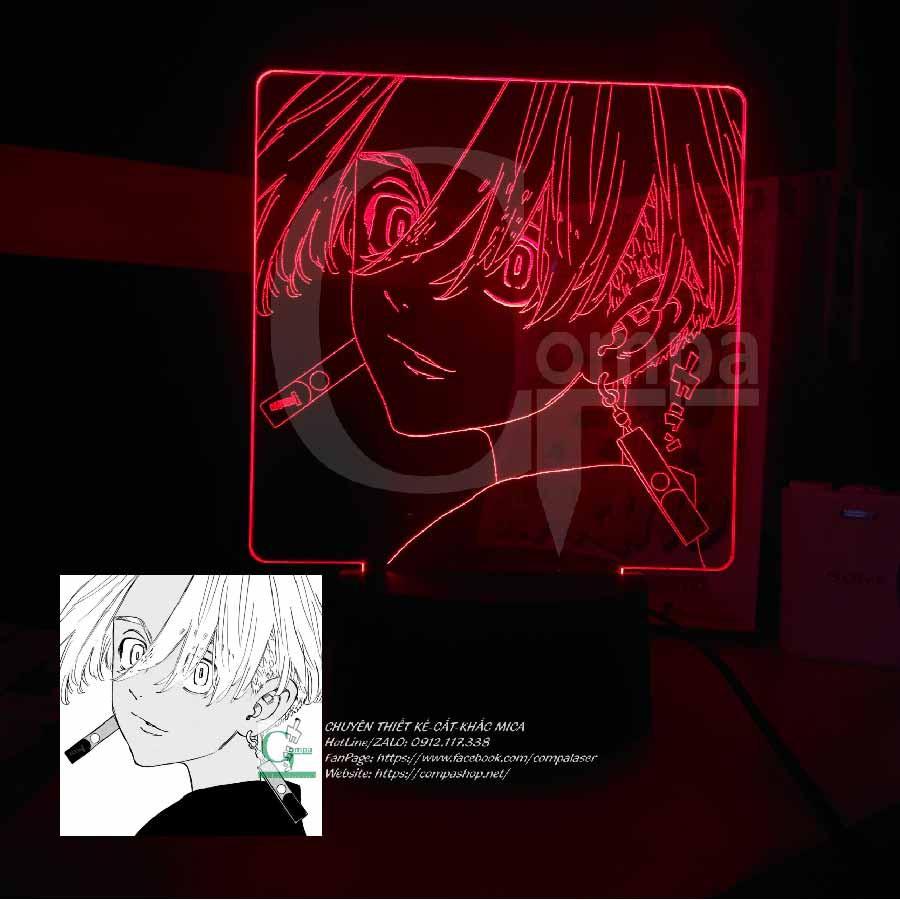 Đèn Ngủ LED 3D ANIME Tokyo Revengers Kurokawa Izana Type 01 ATKR0601 16 MÀU TÙY CHỈNH COMPASHOP