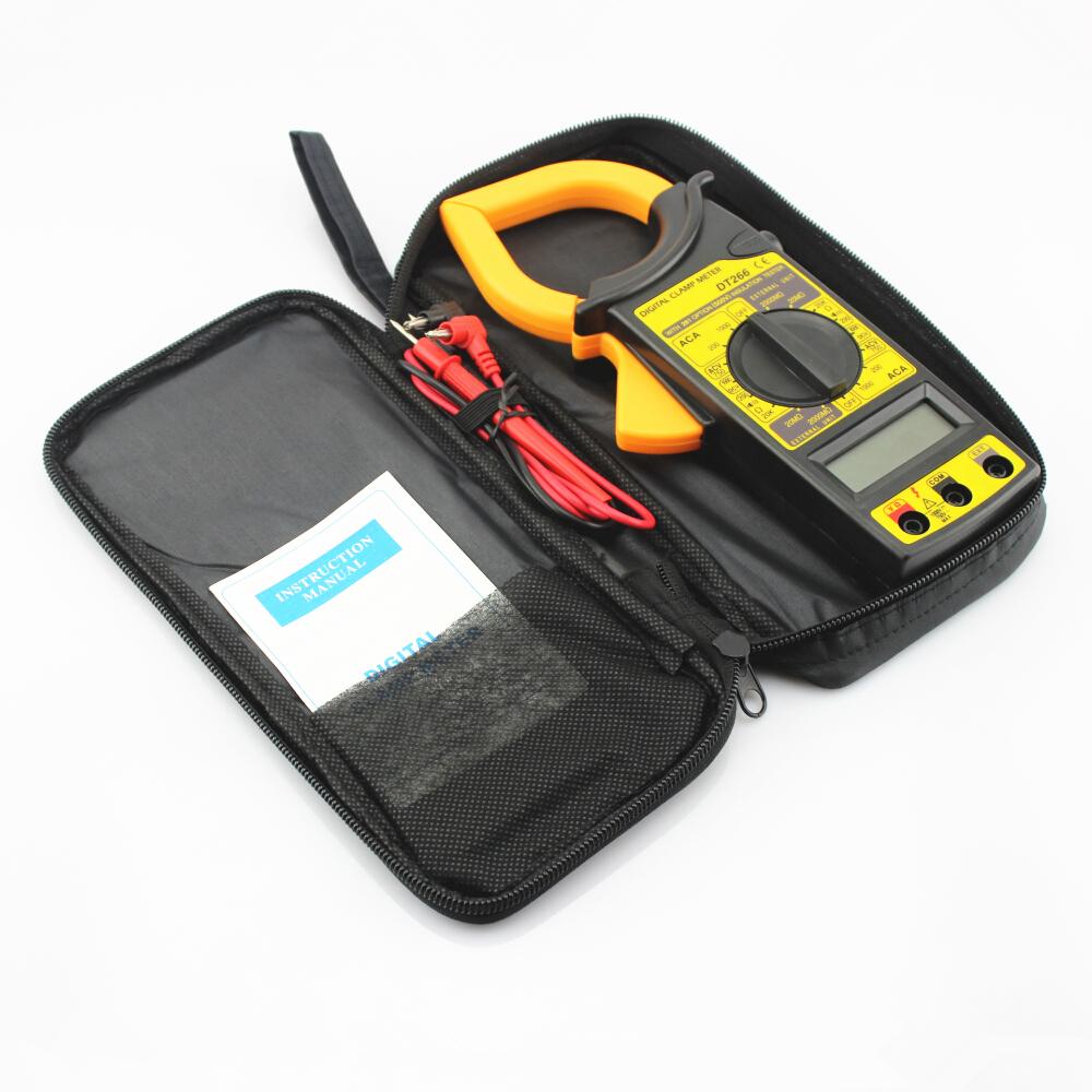 LCD Digital Ammeter Ohmmeter Multimeter Volt AC DC Tester Clamp Meter Yellow