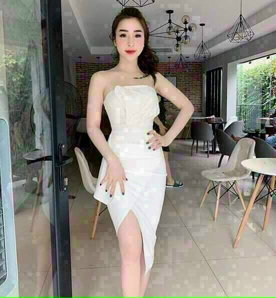 đầm cúp ngực xếp ly có mút ngực siêu quyến rũ siêu xinh