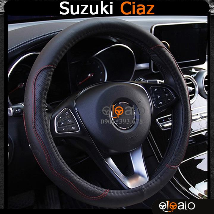 Bọc vô lăng xe ô tô Suzuki Celerio da PU cao cấp - OTOALO