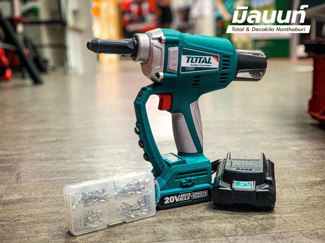 MÁY RÚT RIVET DÙNG PIN 20V (1 pin 2.0AH +sạc ) TOTAL TRTLI20051 - HÀNG CHÍNH HÃNG