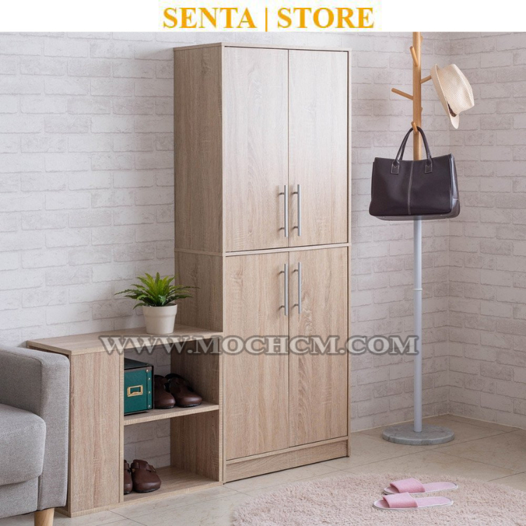 Combo tủ giầy và bục ngồi đa năng hiện đại thông minh MOC789