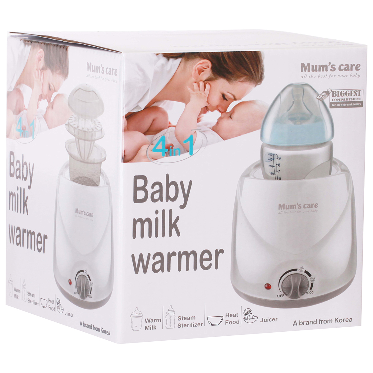 Máy hâm sữa và tiệt trùng bình sữa 4 chức năng Mum's Care